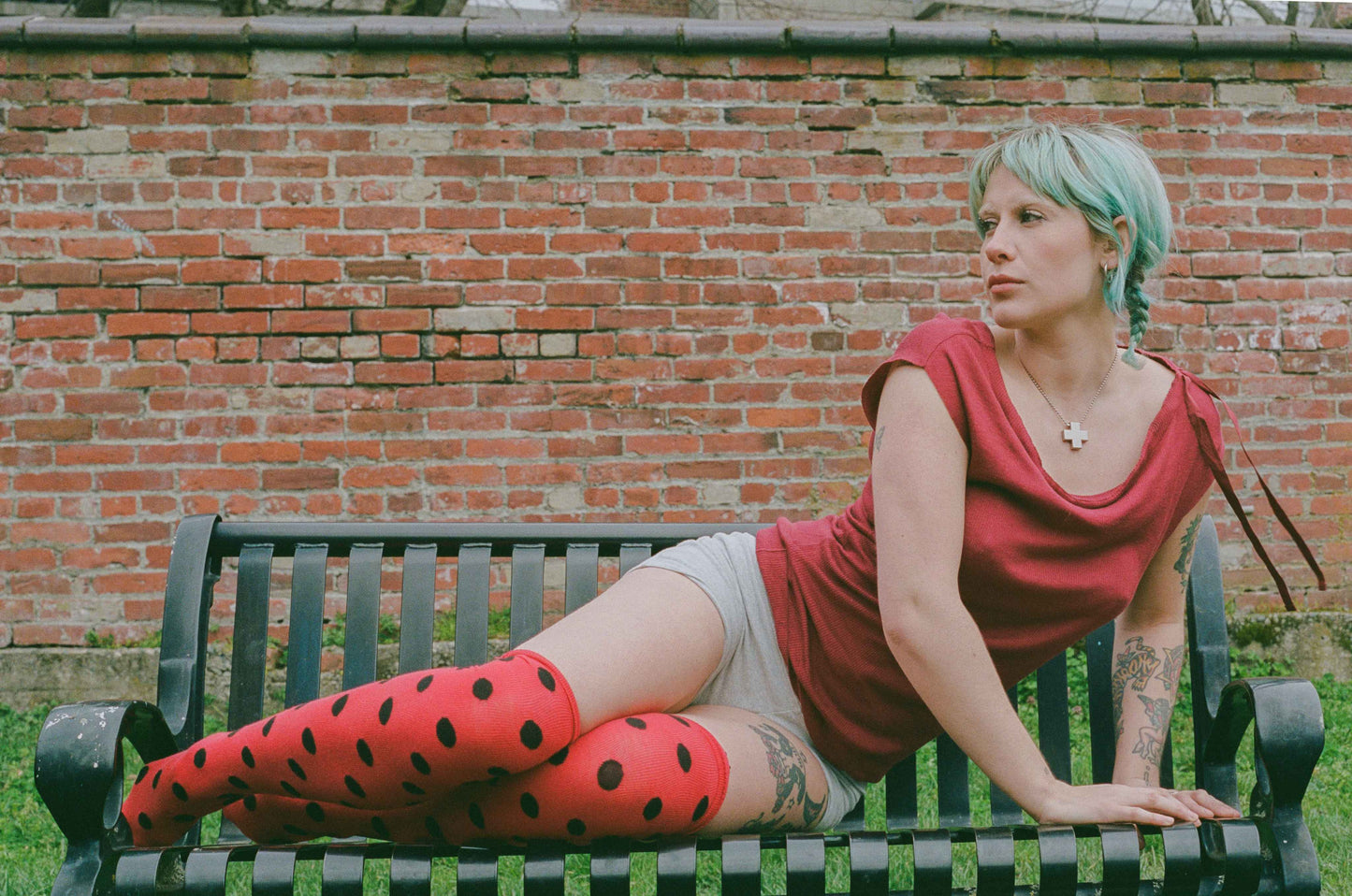 Polkadot knee socks
