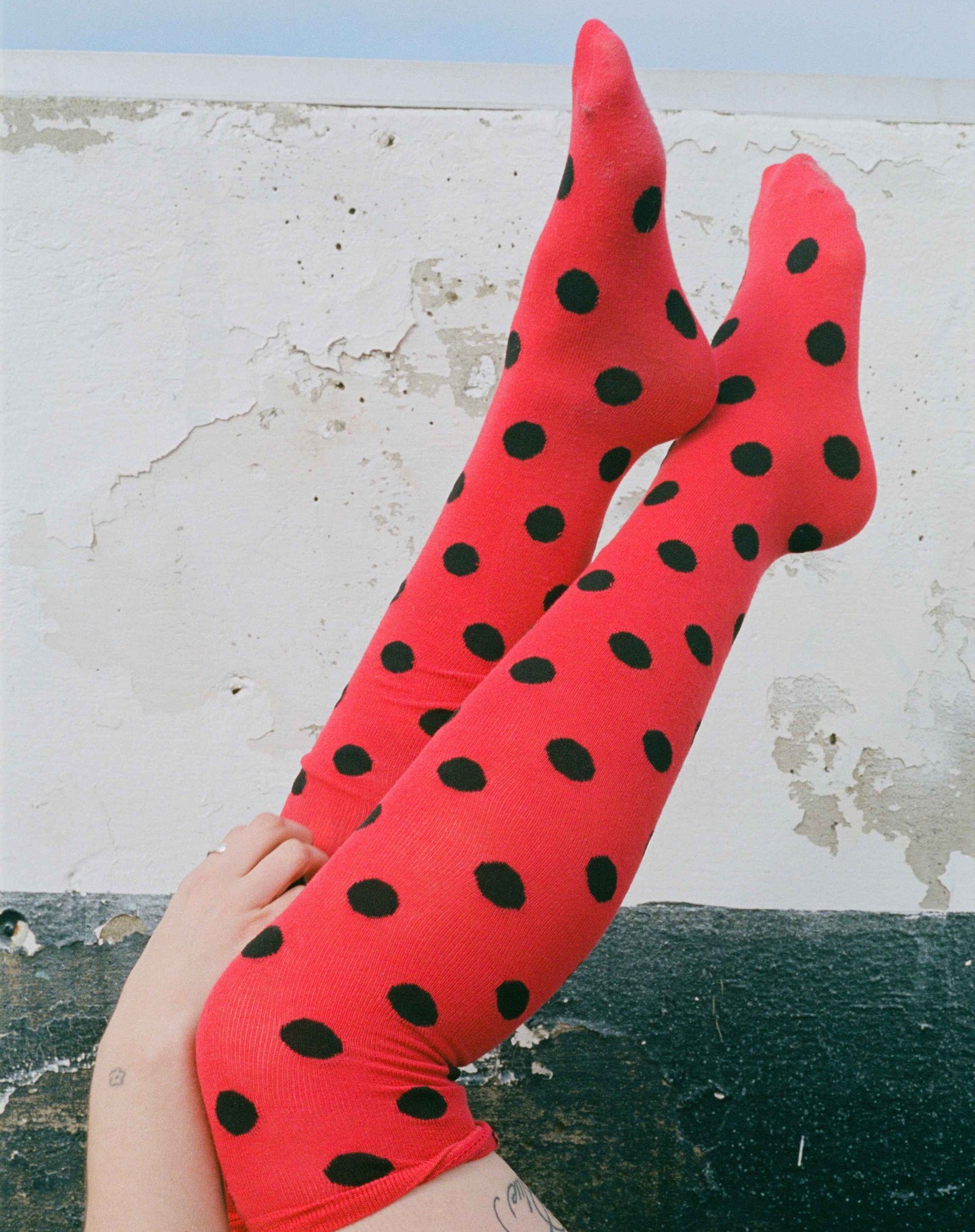 Polkadot knee socks