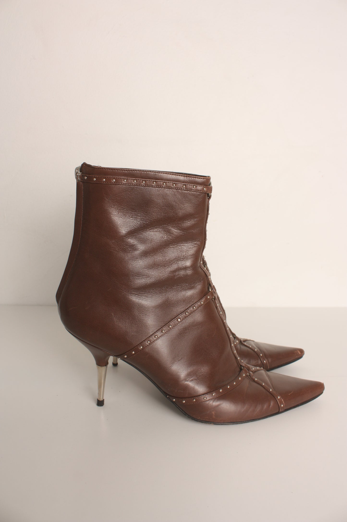 Dior studded garter boots