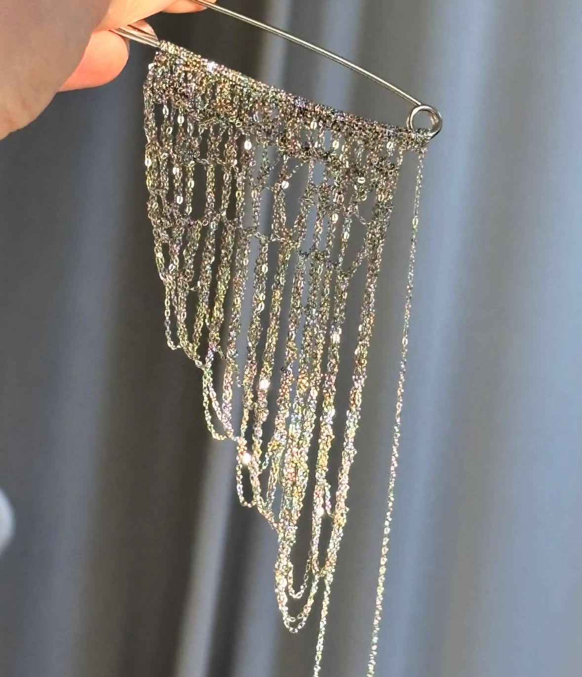 Crochet chain pin