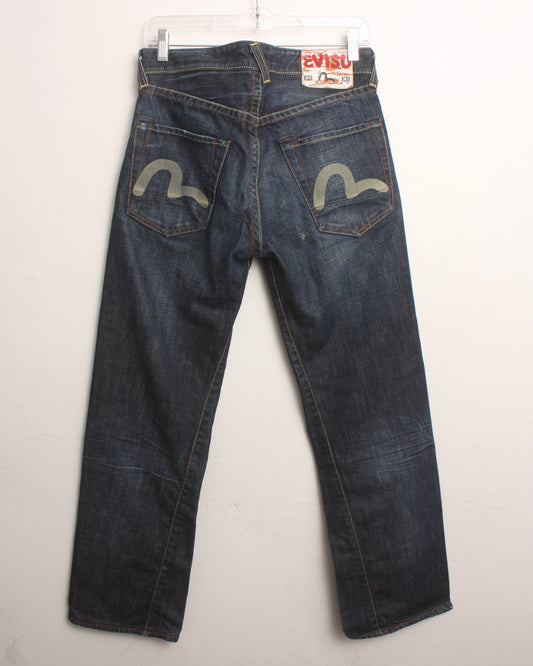 evisu mid-rise denim
