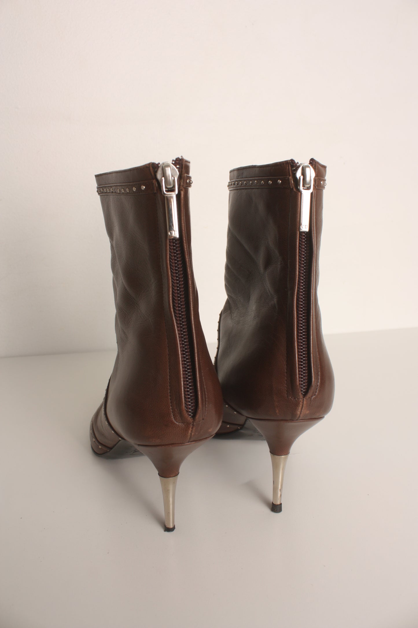 Dior studded garter boots