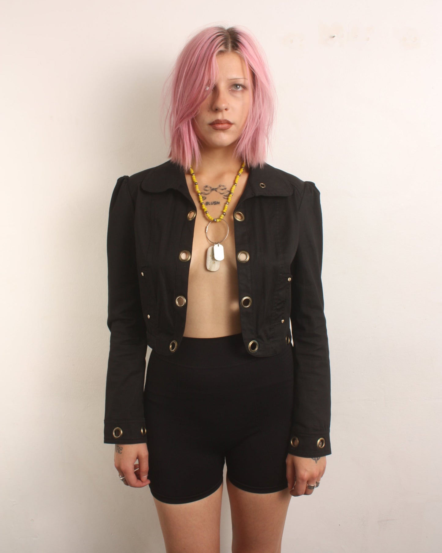 justcavalli grommet jacket
