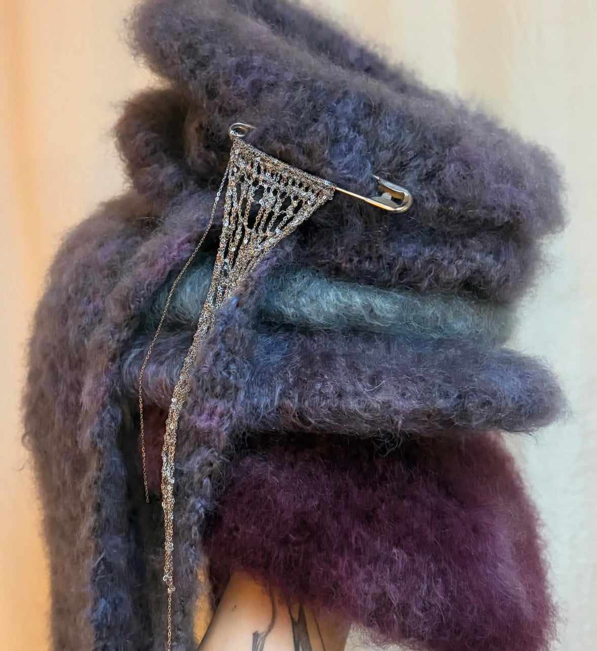 Crochet chain pin