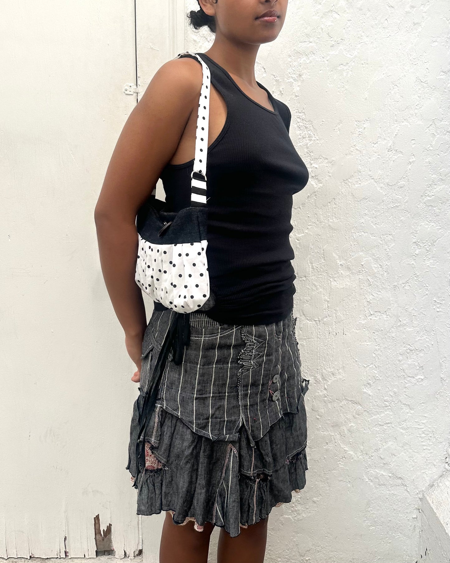 layered linen skirt