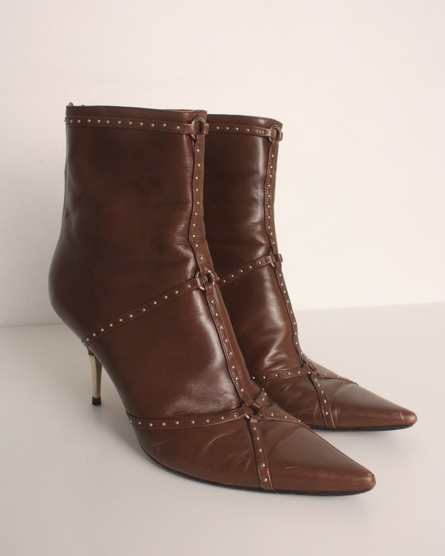Dior studded garter boots