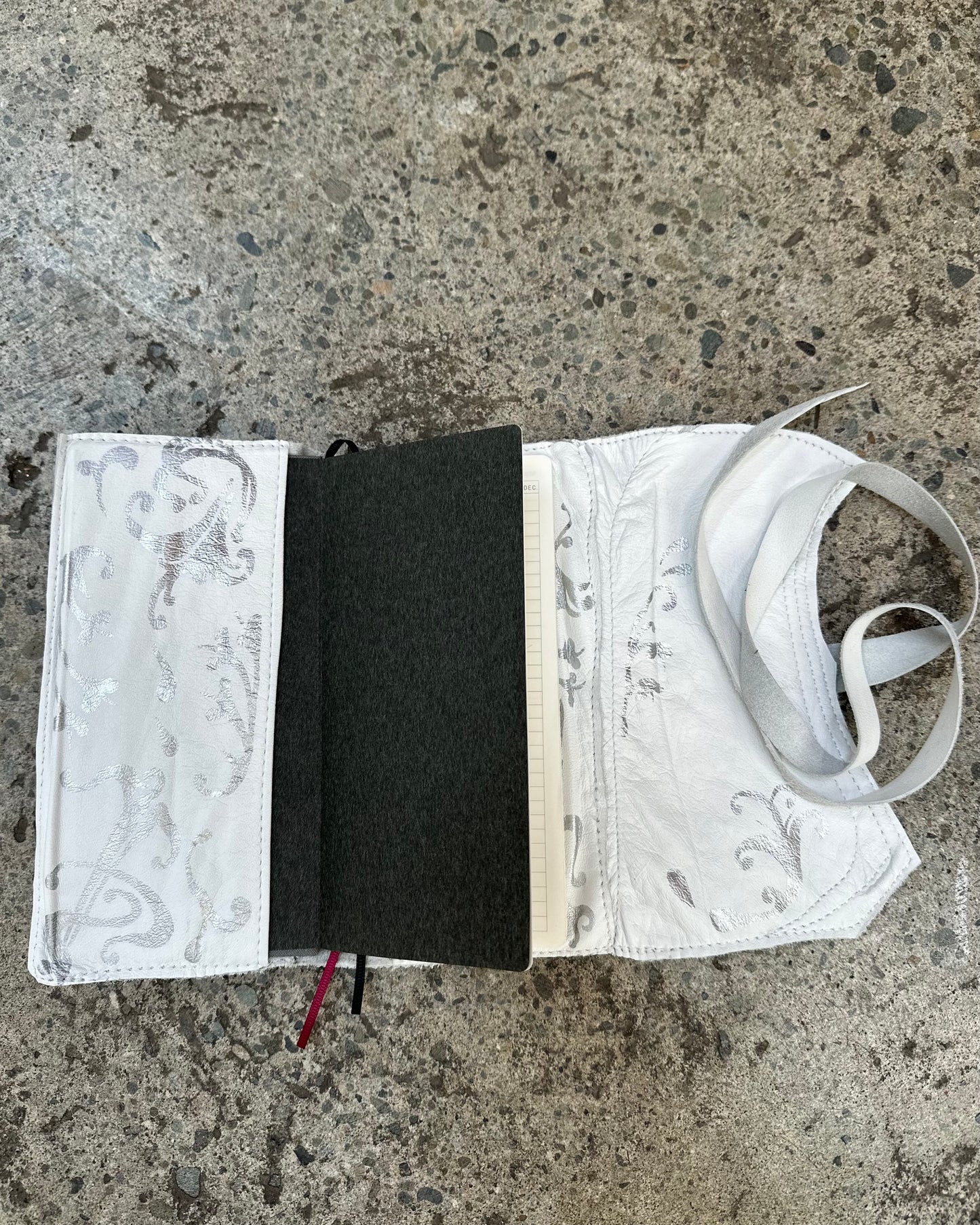 Leather-wrapped planner