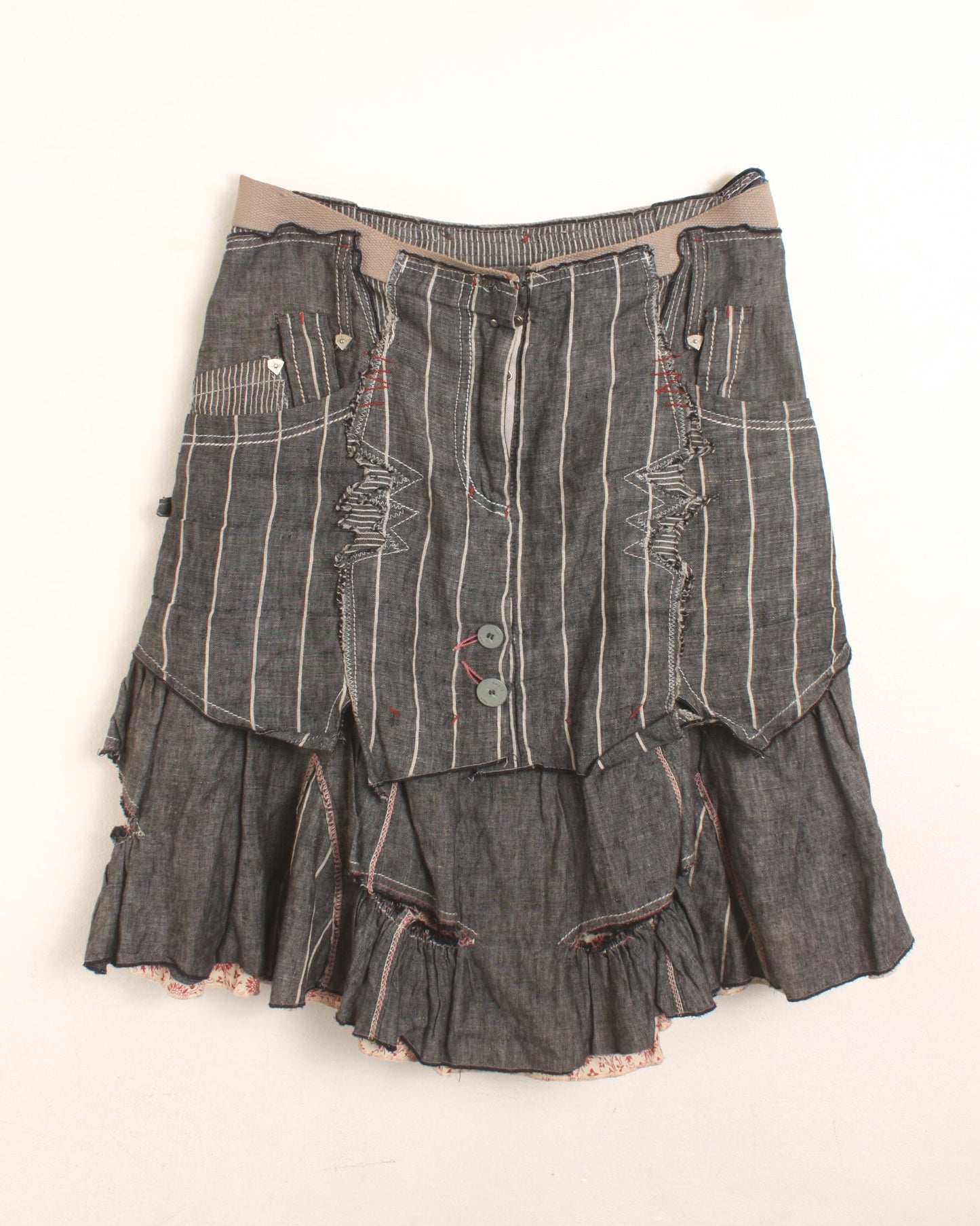 layered linen skirt