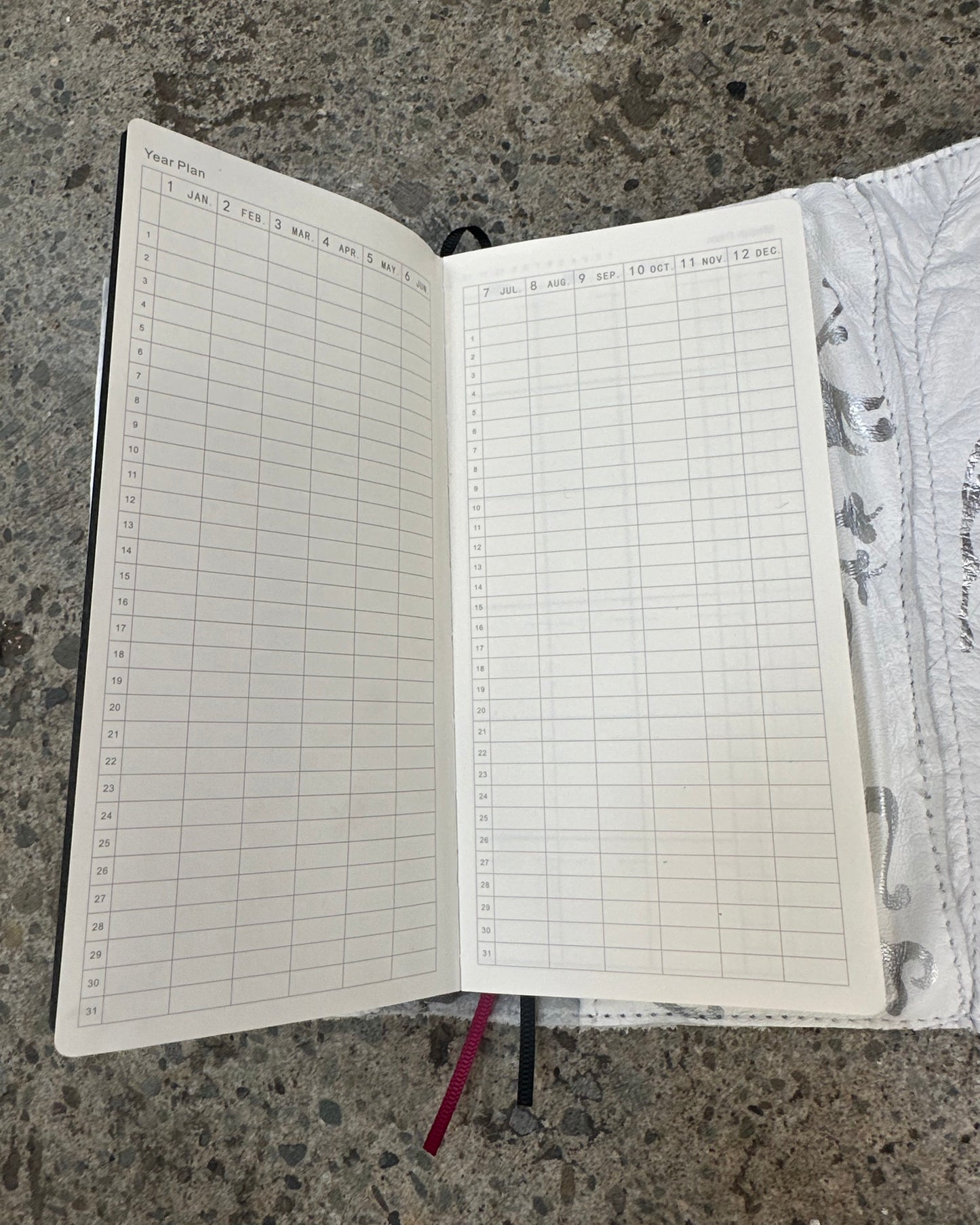 Leather-wrapped planner