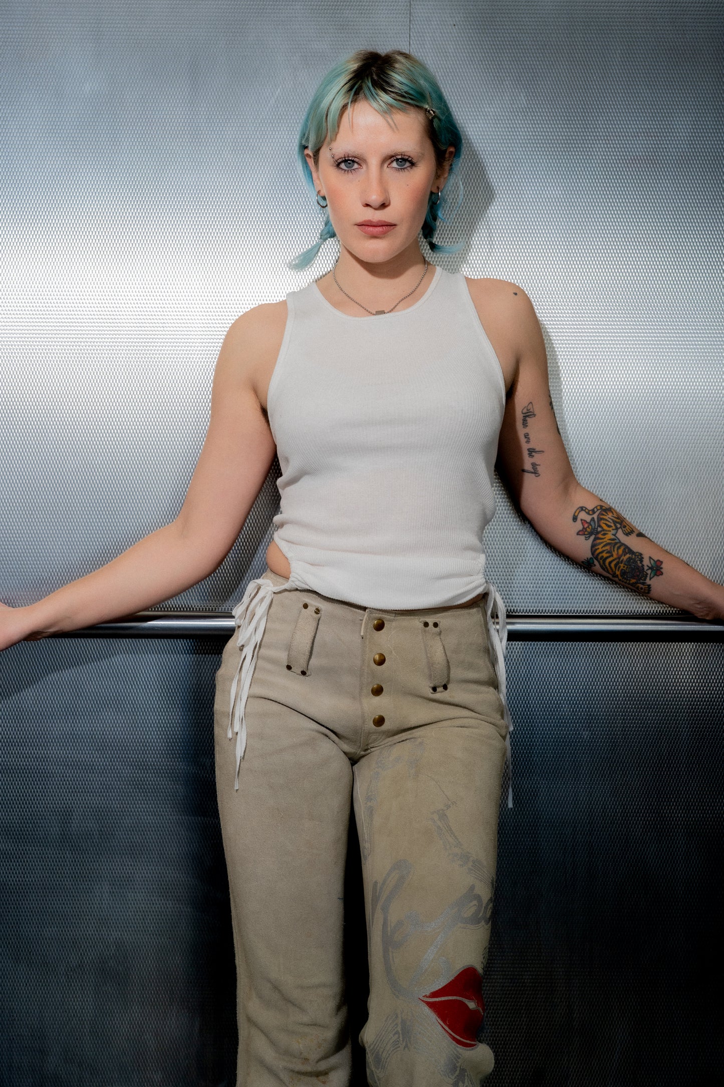 La Ropa suede pant