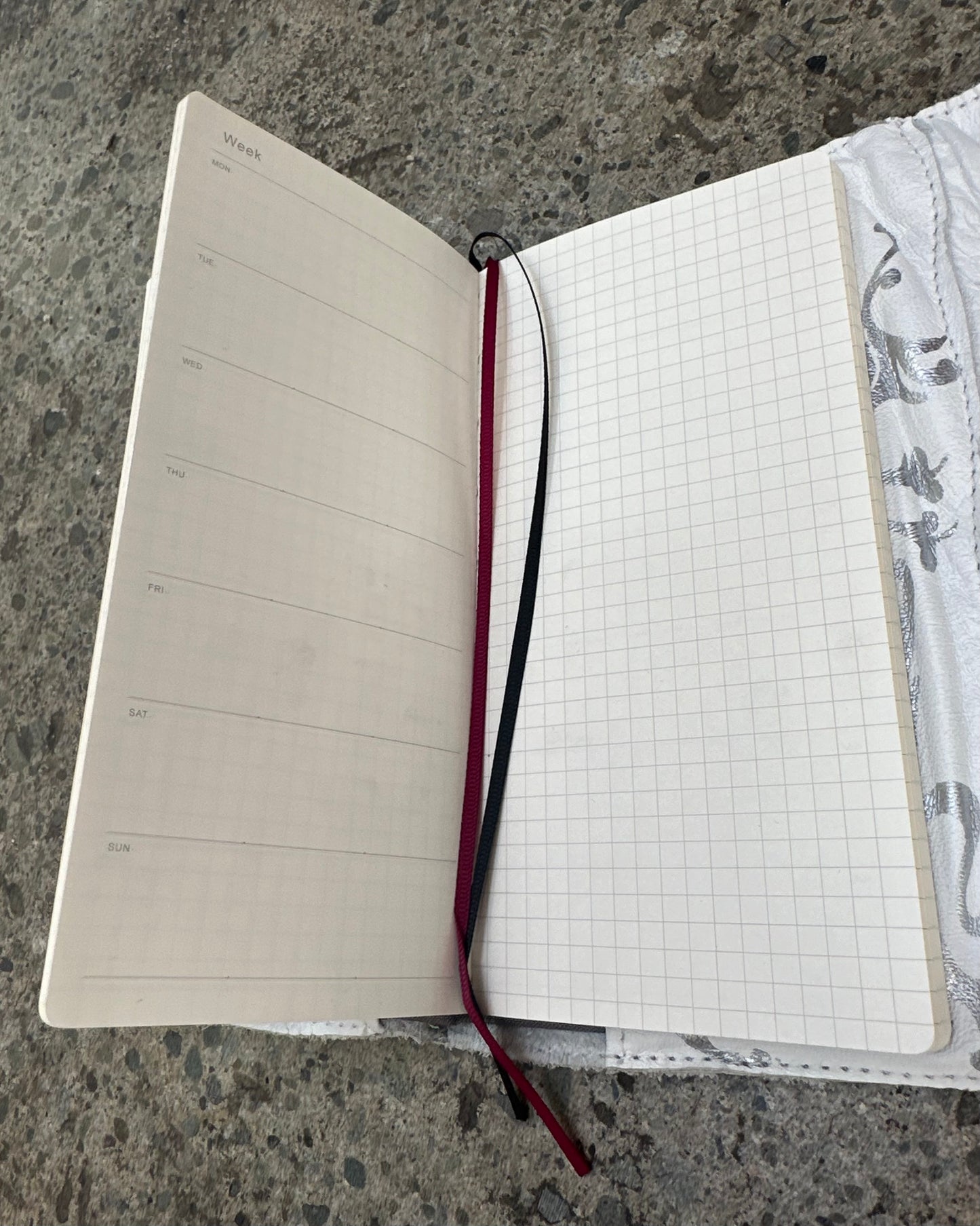 Leather-wrapped planner