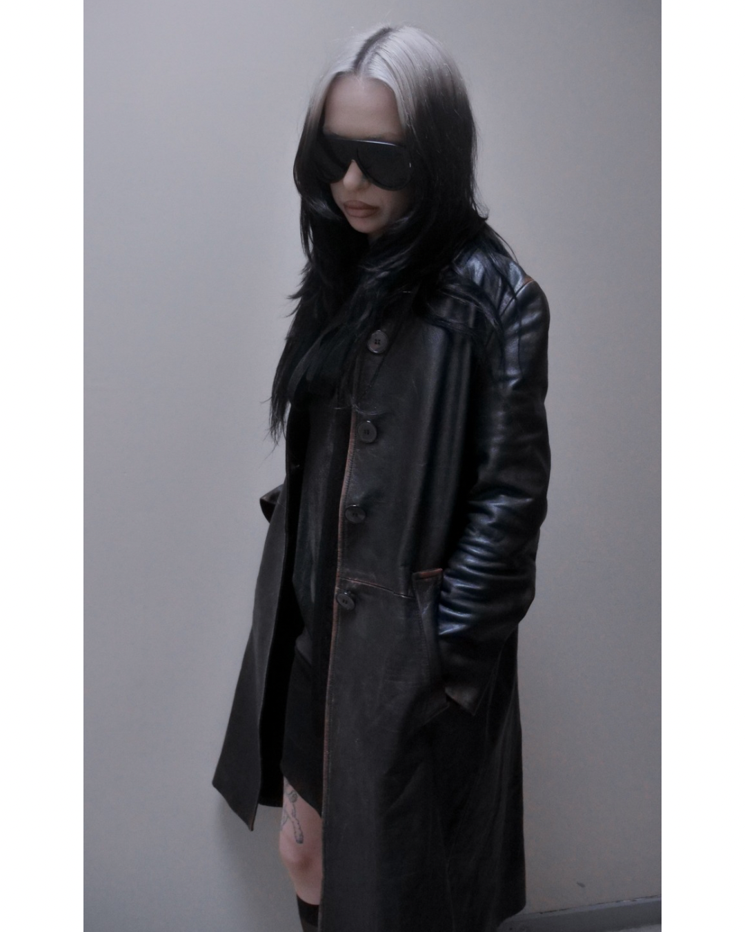 prada leather coat