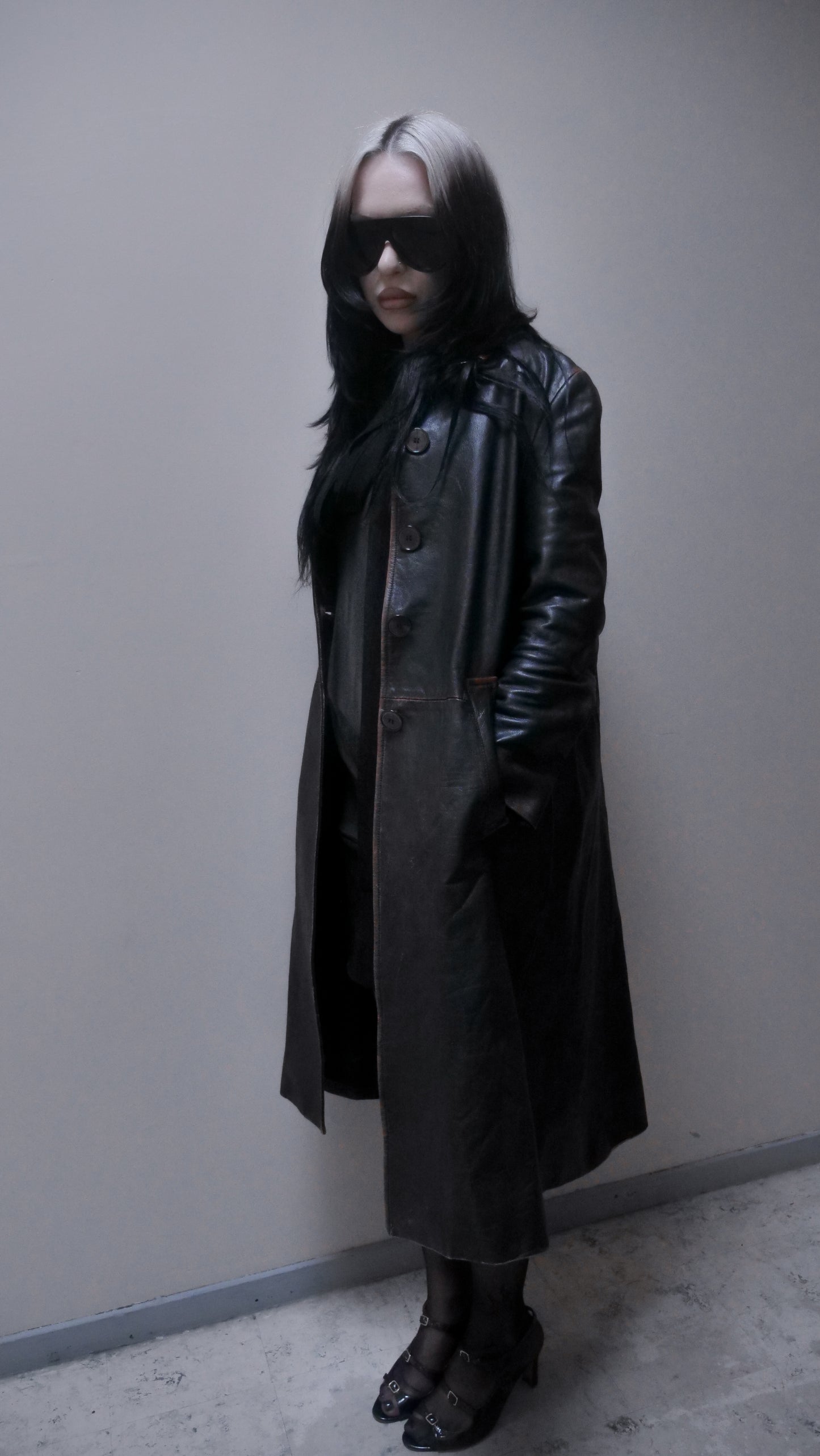 Prada leather coat